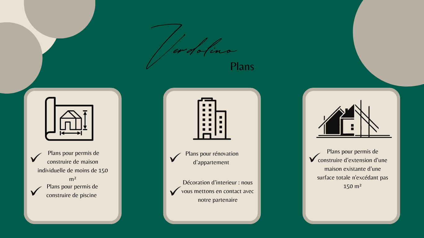différent produit de verdolino plans